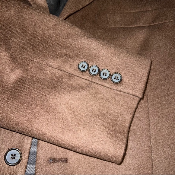 Michael Kors Trench Coat 40 L Brown Wool Blend - Picture 9 of 11